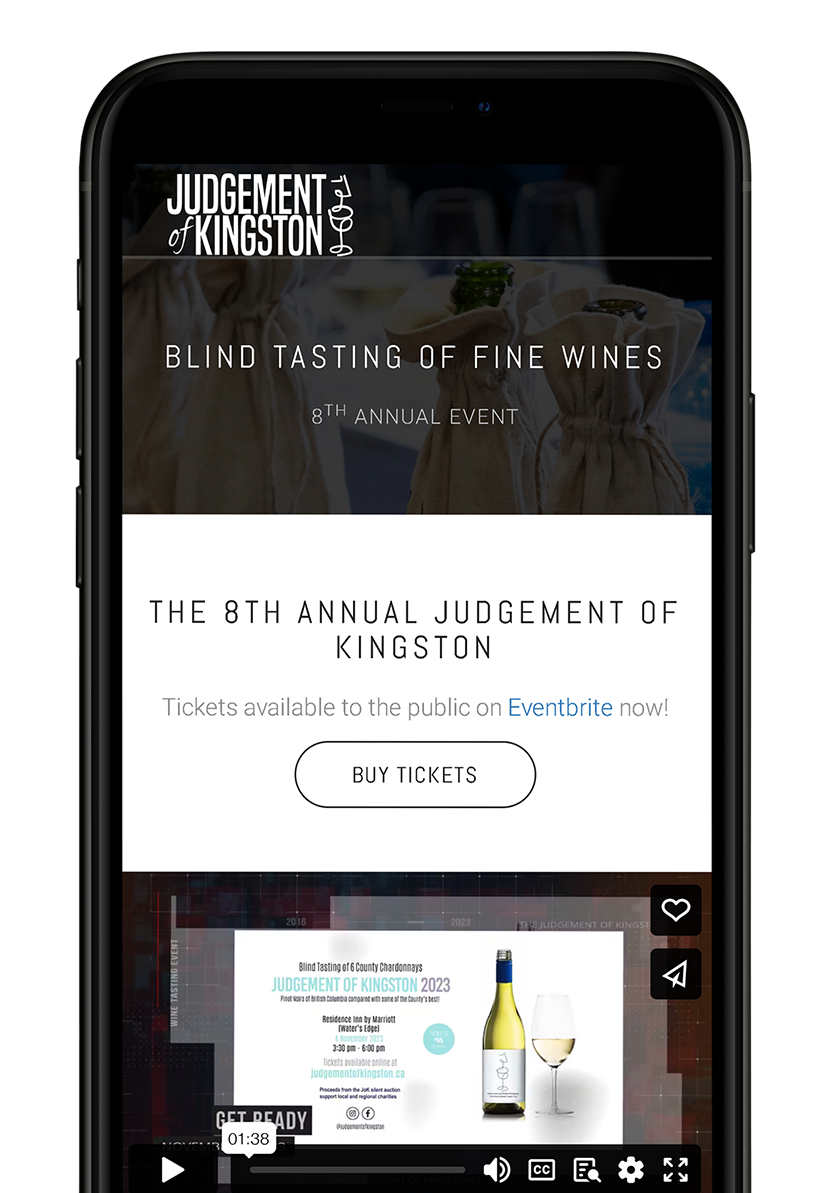 The Judgement of Kingston, Mobile Look of Homepage